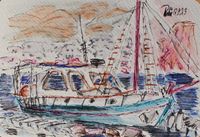 Patmos - Hafen in Skala_Postkarte