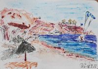 Patmos -Petrastrand_Postkarte