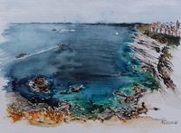 Korsika_Blick von der Steilk&uuml;ste Bonifacio (32 x 24)
