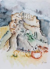 Korsika_Festung von Corte (24 x 32)