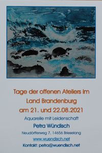 Einladung offenes Atelier in Brandenburg 21. und 22.08.2021